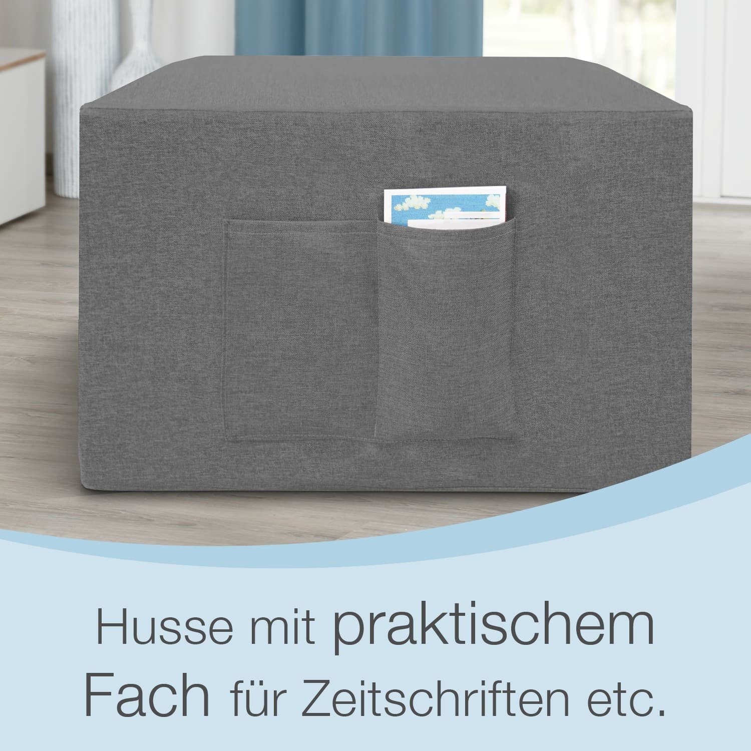 Klappmatratze Doppelgästematratze 3in1, Bestschlaf, 8 cm hoch, (2- teilig), inklusive Husse