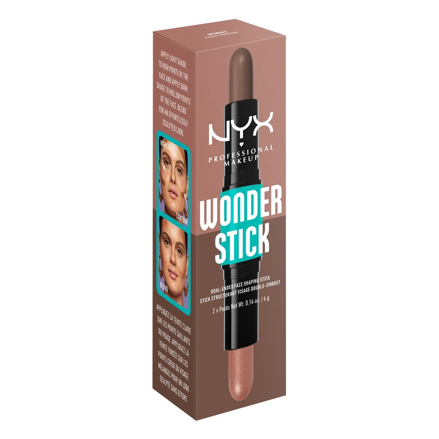 Stick Facial Wonder Stick cu două capete pentru modelarea feței - Conturare facială, Sublimatori și Iluminatori