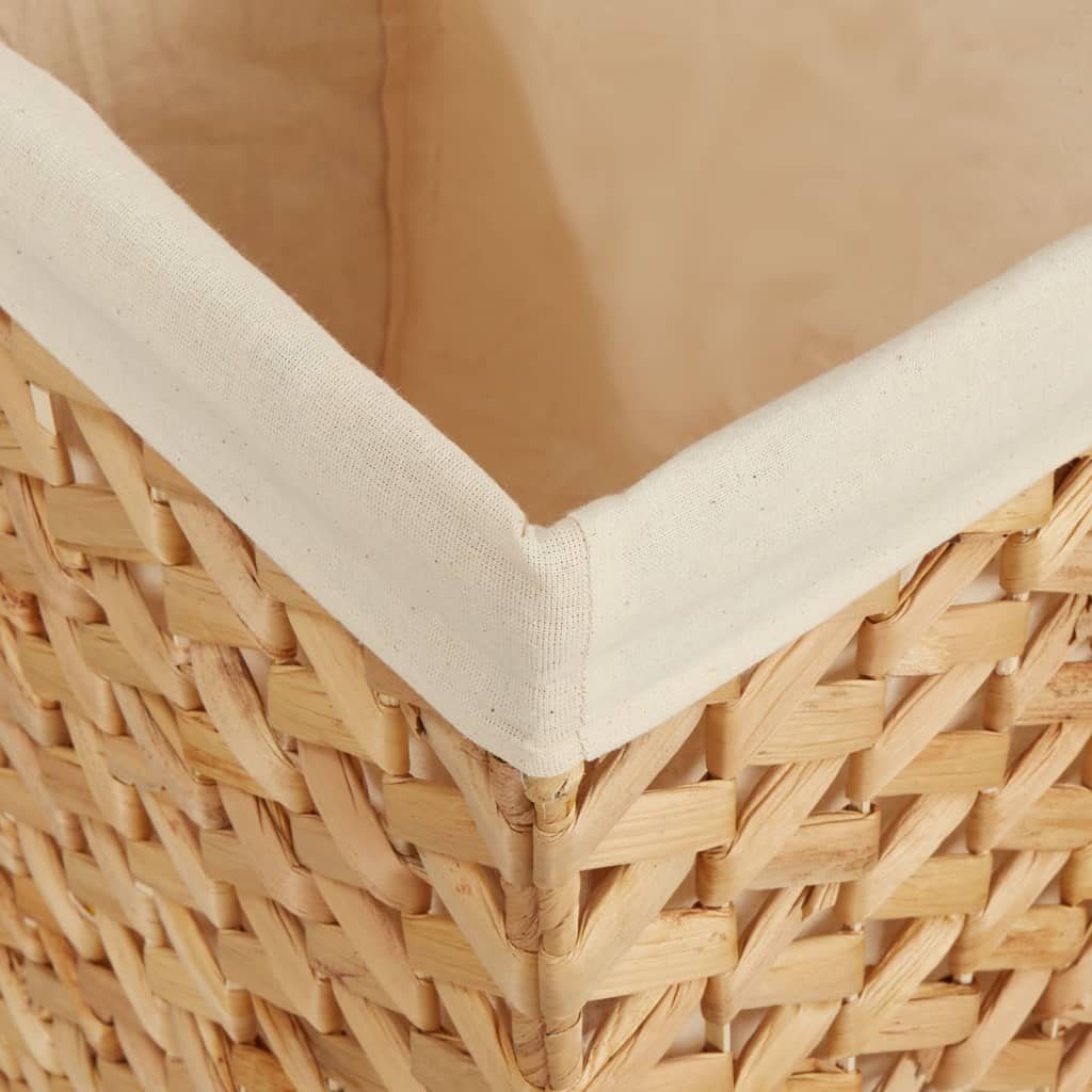 vidaXL Wäschekorb Wäschekorb mit 3 Fächern 75x42,5x52 cm Wasserhyazinthe (1 St)