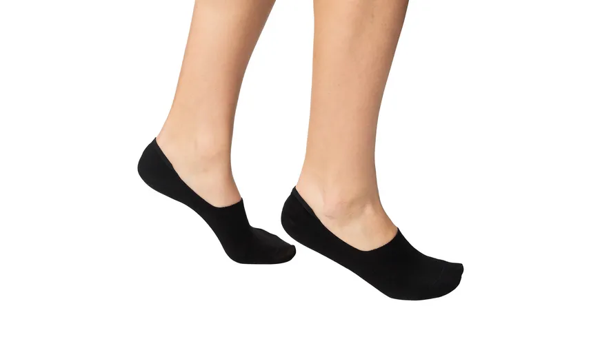 DIM Damen Füßlinge aus Baumwolle 2er Pack noir