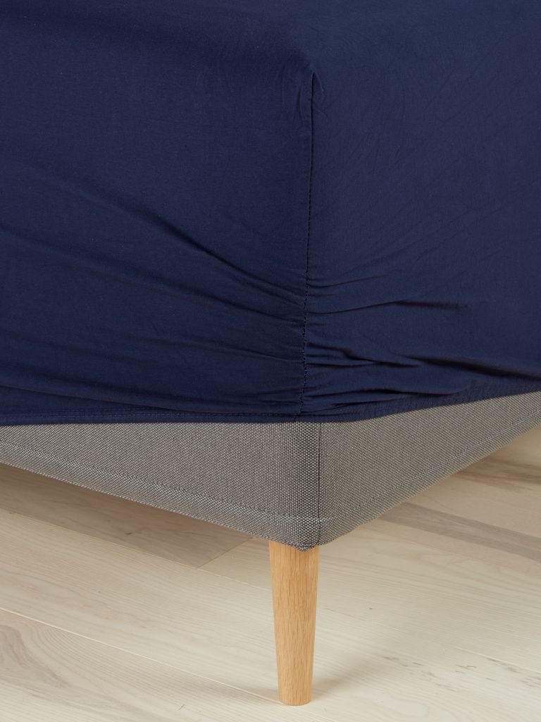 JETTE złote prześcieradło Jersey JETTE 75x200x35cm granatowe