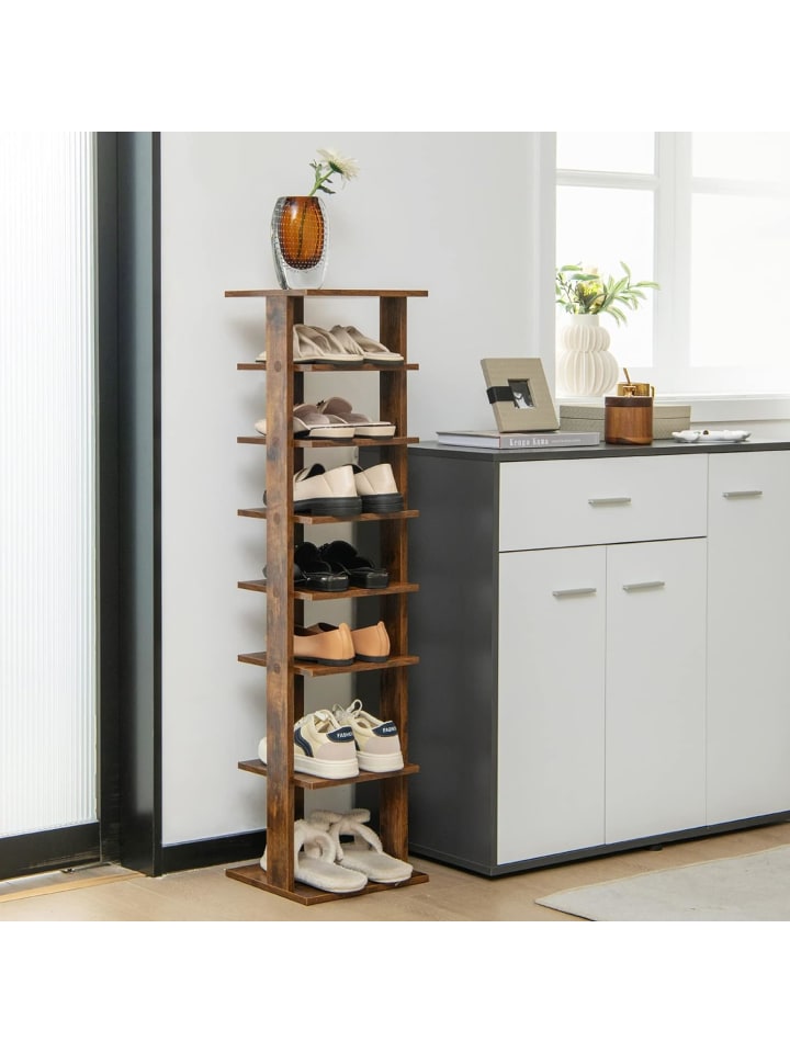COSTWAY Schuhregal in Braun günstig kaufen 110 cm