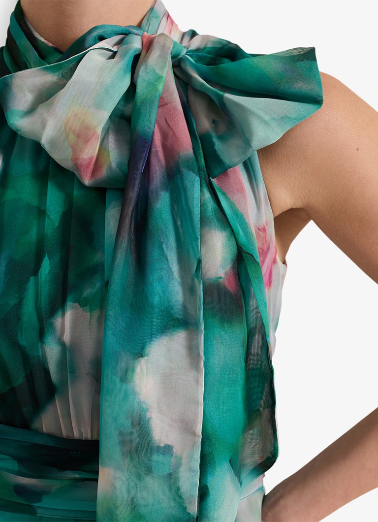 Phase Eight Petite Lucinda maxi dress with floral print and pleats