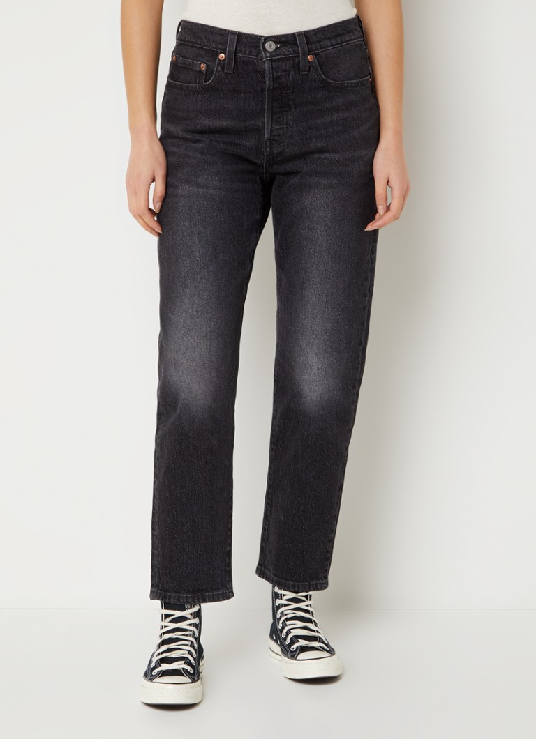 Levi's džínsy s vysokým pásom, zúžené a skrátené, s farebným praním