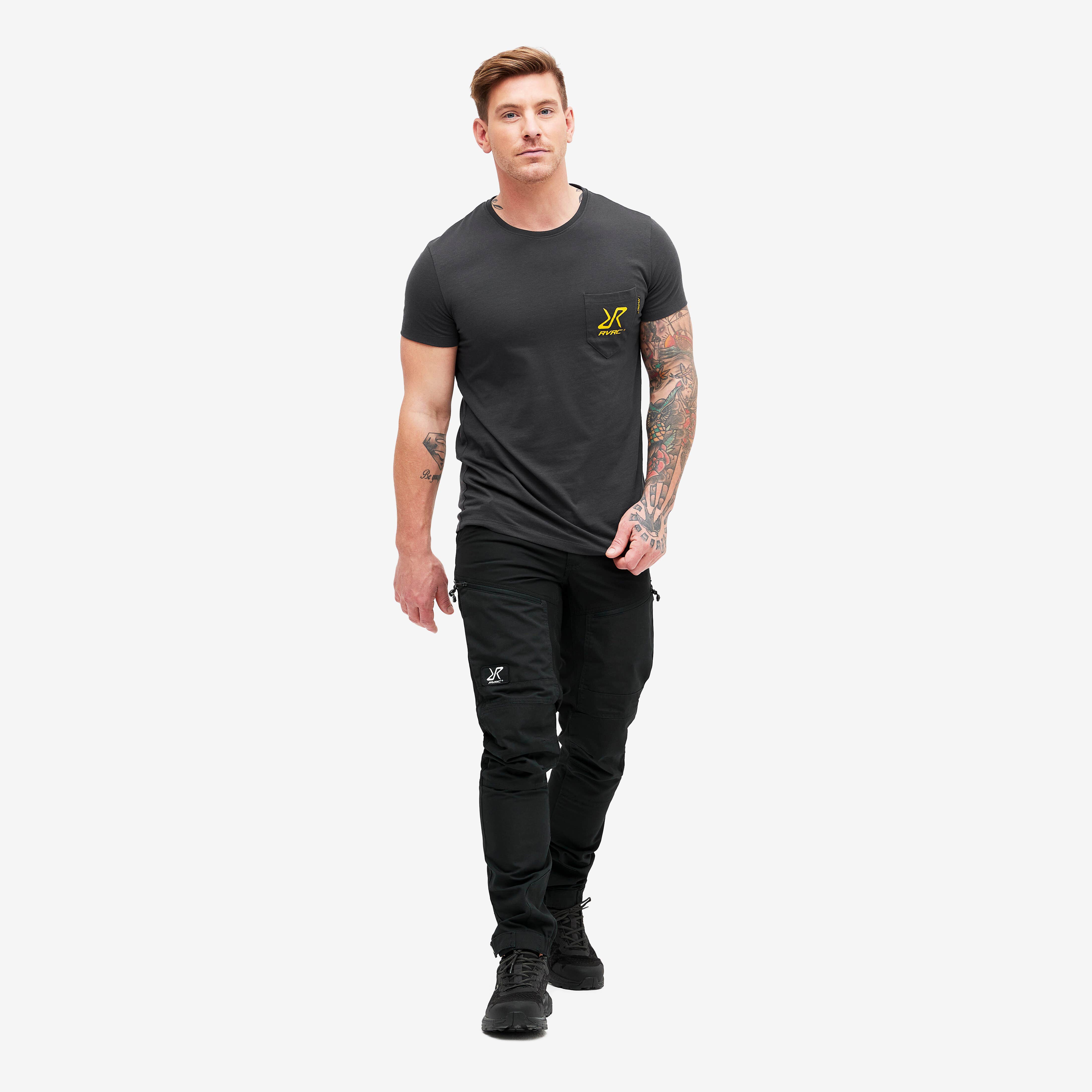 Fat Graphic Tee Homme Obsidian/Lemon Curry