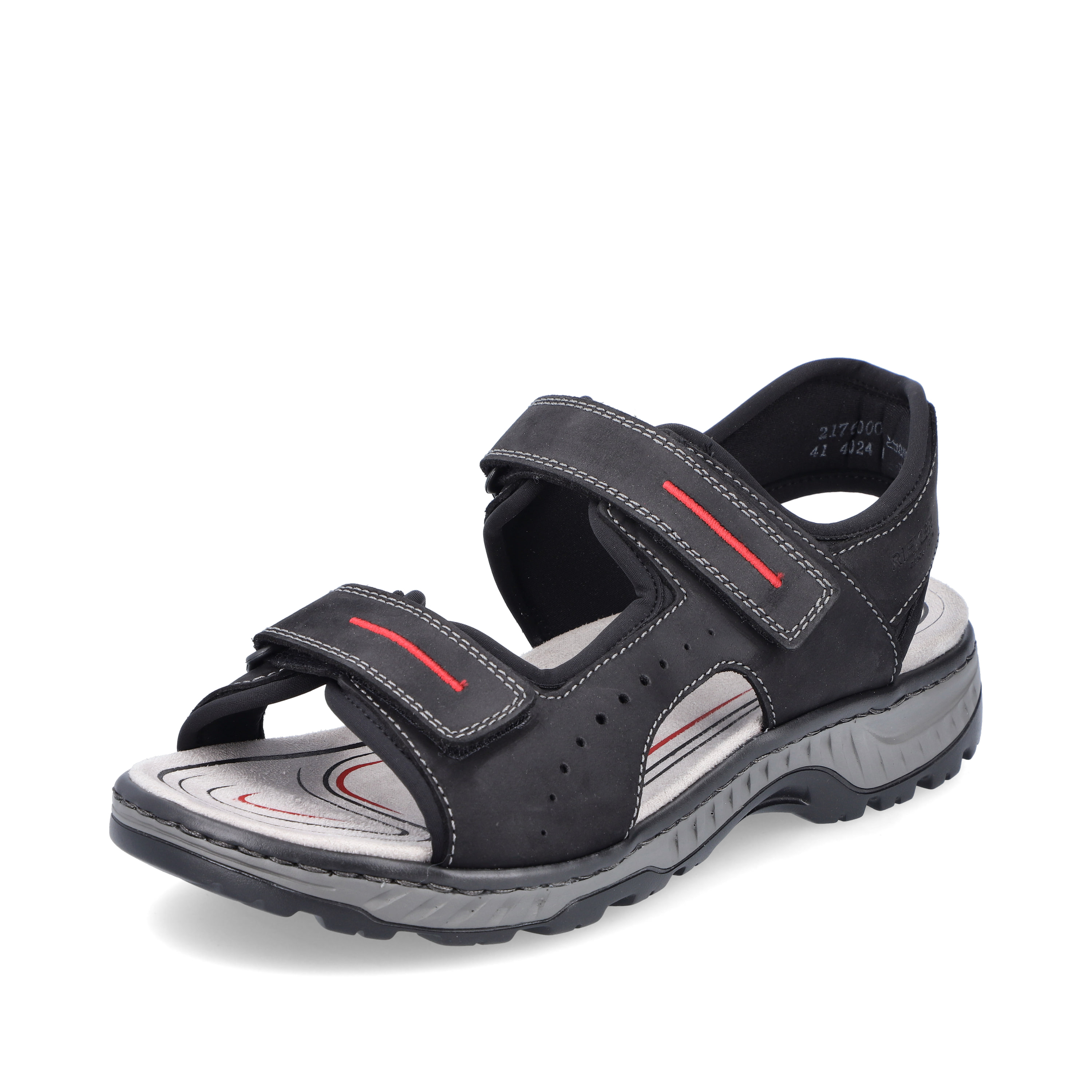Rieker Herren Trekkingsandalen asphaltschwarz