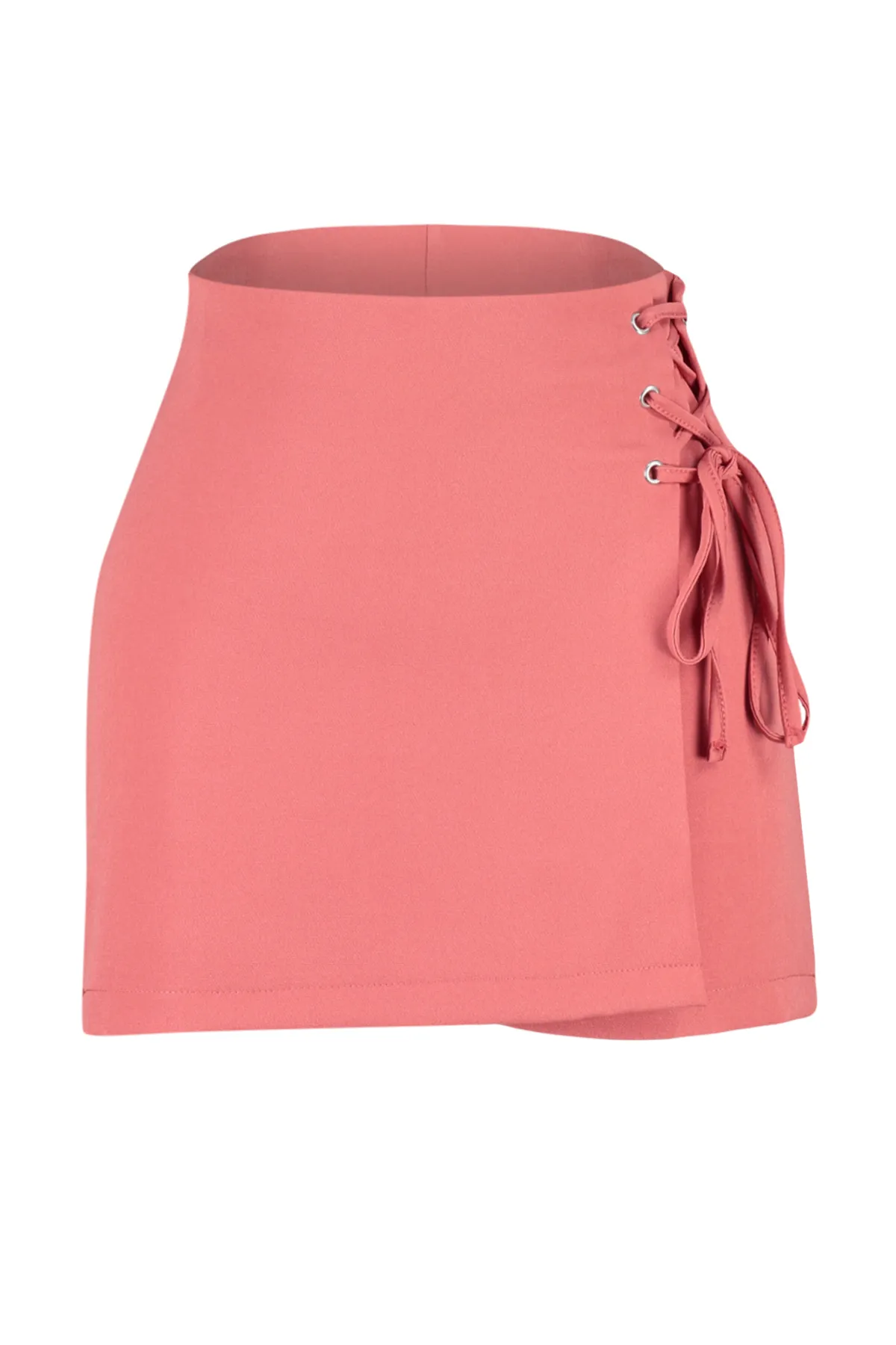 Trendyol Collection  Gewebter Shorts-Rock mit Kachelbindung und Ösendetails TWOAW21SR0038