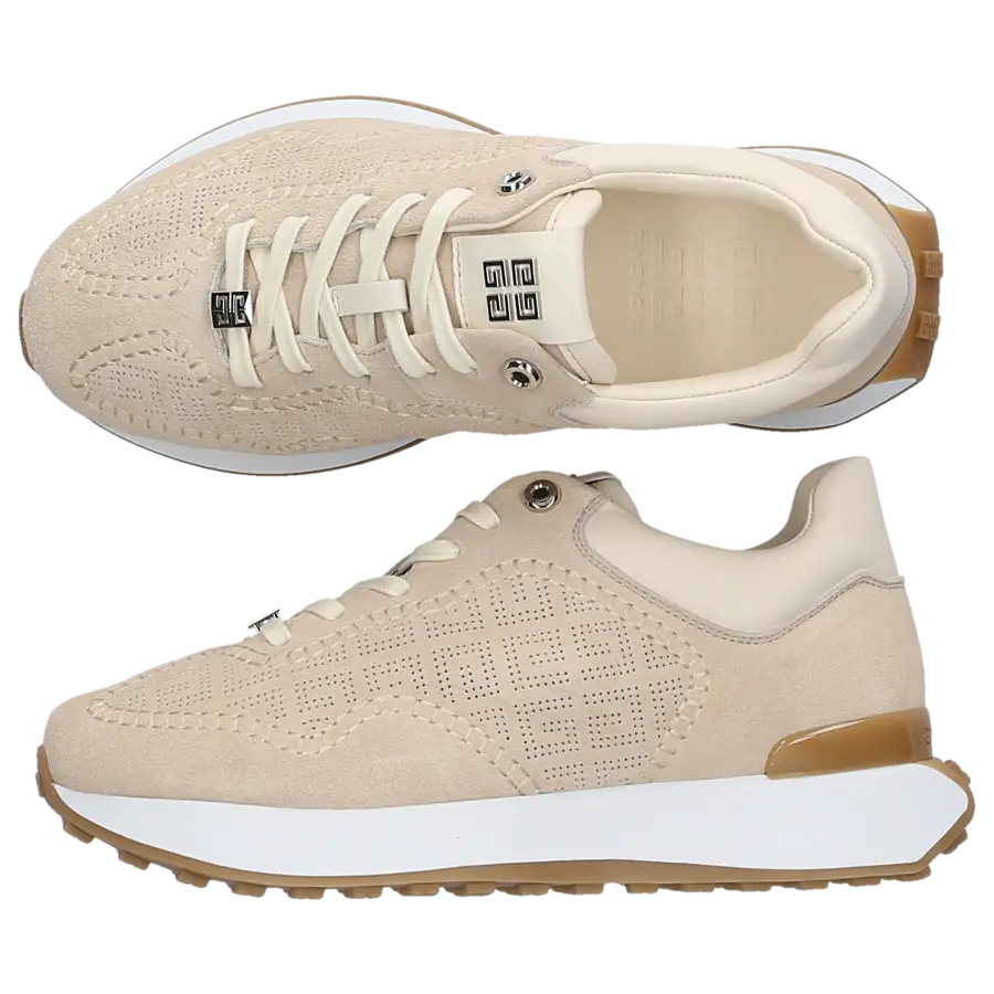 Givenchy - Sneaker low GIV RUNNER Veloursleder - beige