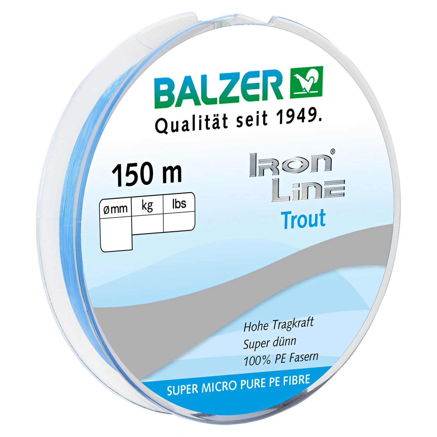 Balzer Angelschnur Iron Line (hellblau, 150 m)