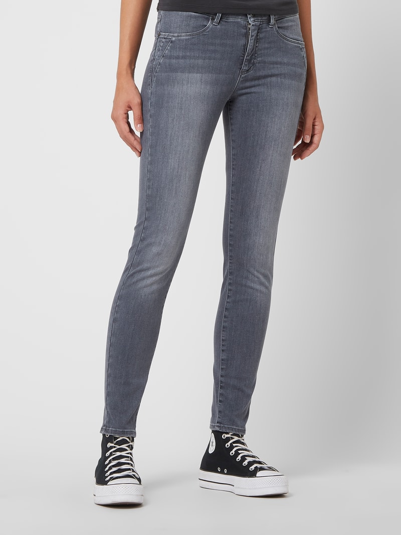 Skinny Fit Jeans mit Bio-Anteil Modell 'Ana' in dunkelgrau