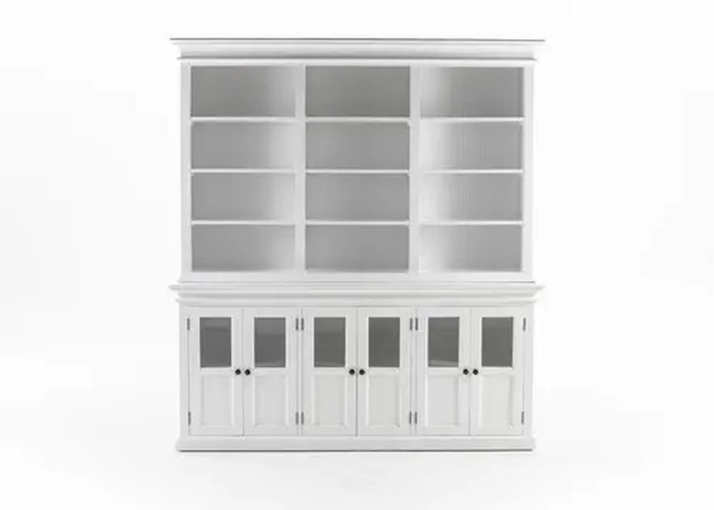 Novasolo Küchenbuffet Halifax Bücherschrank mit 6 Glastüren