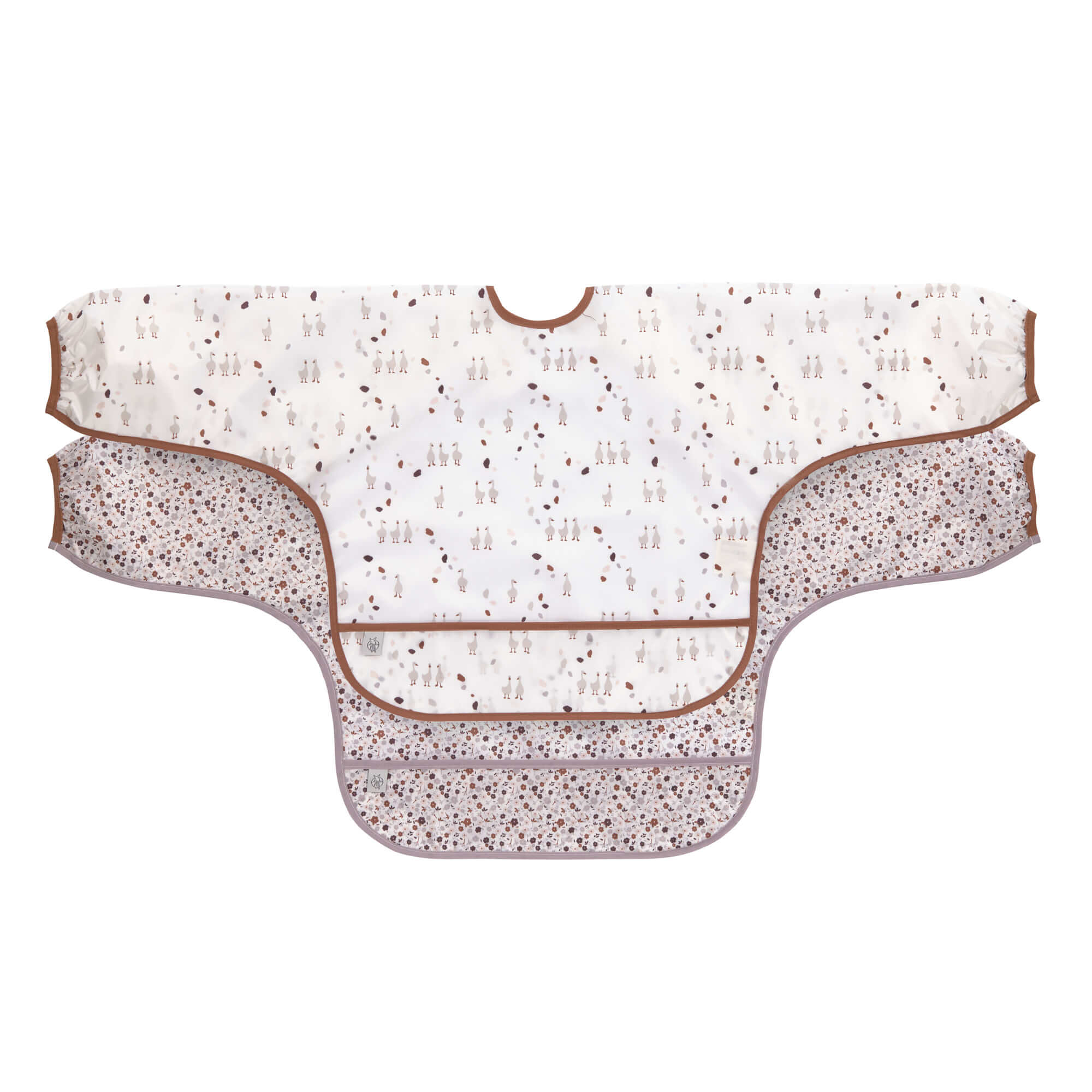 Ärmellätzchen (2 Stk) - Long Sleeve Bib, Tiny Farmer Gans