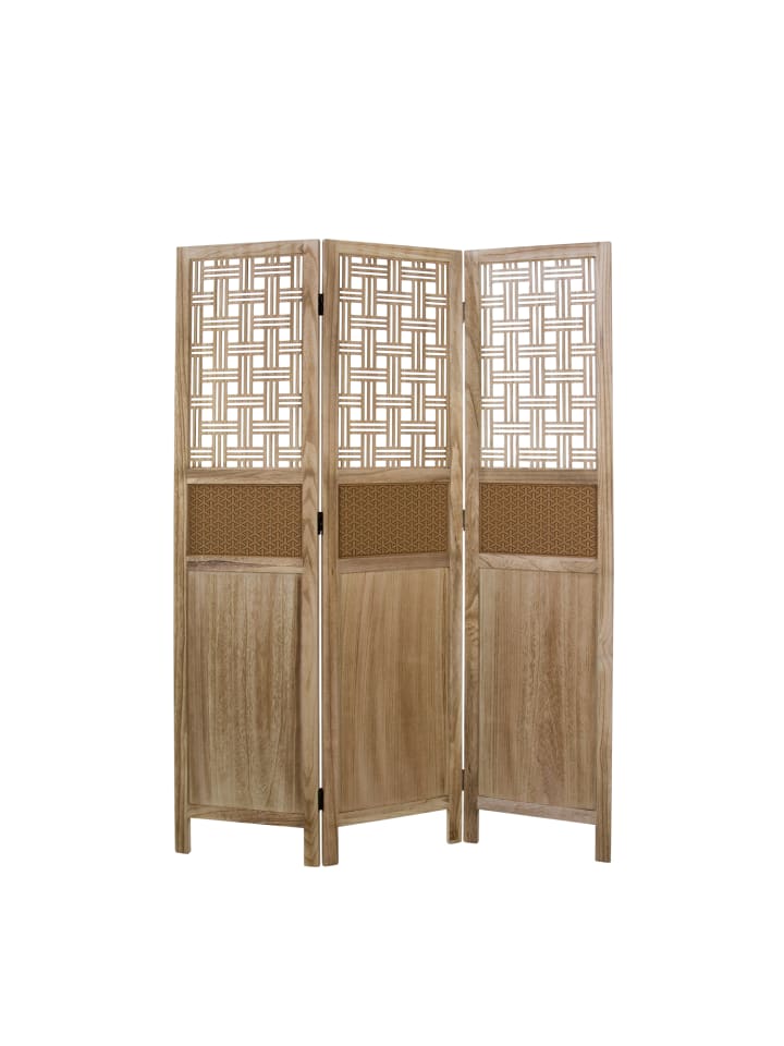 Homestyle4u 3-tlg. Paravent in Braun 120x170 günstig kaufen onesize