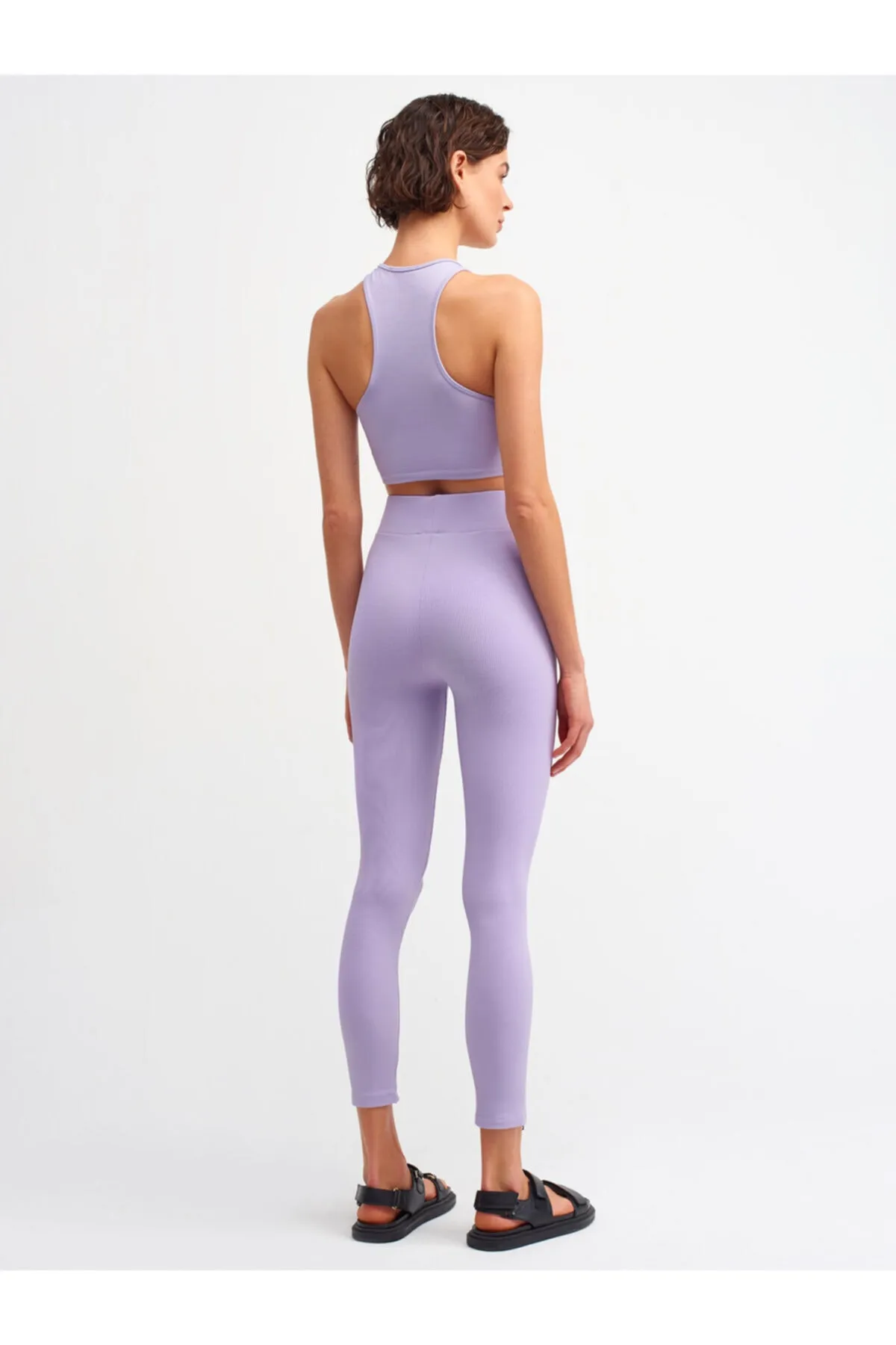 Dilvin  Leggings - Lila - Mittlerer Bund
