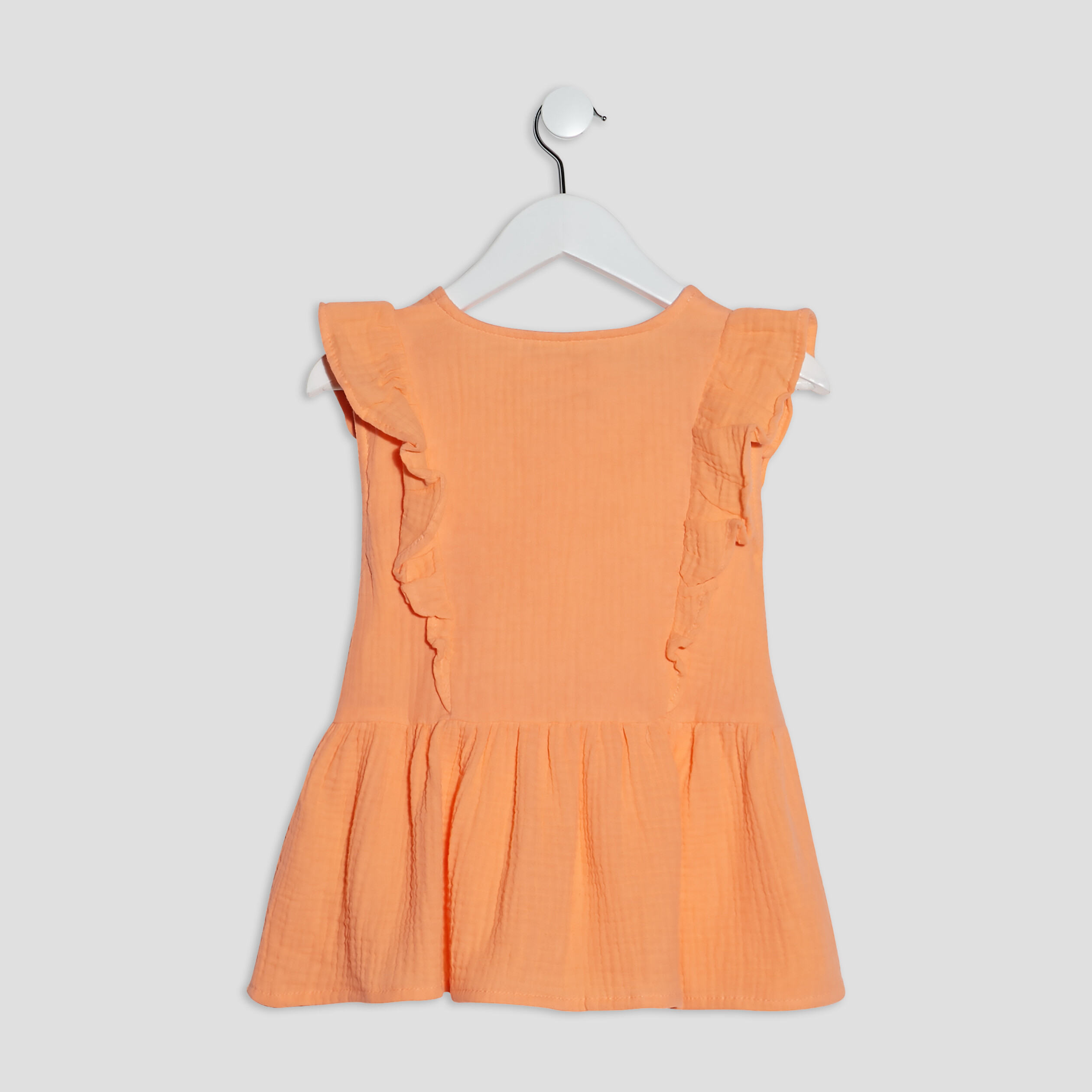Blouse manches courtes orange corail fille | La Halle