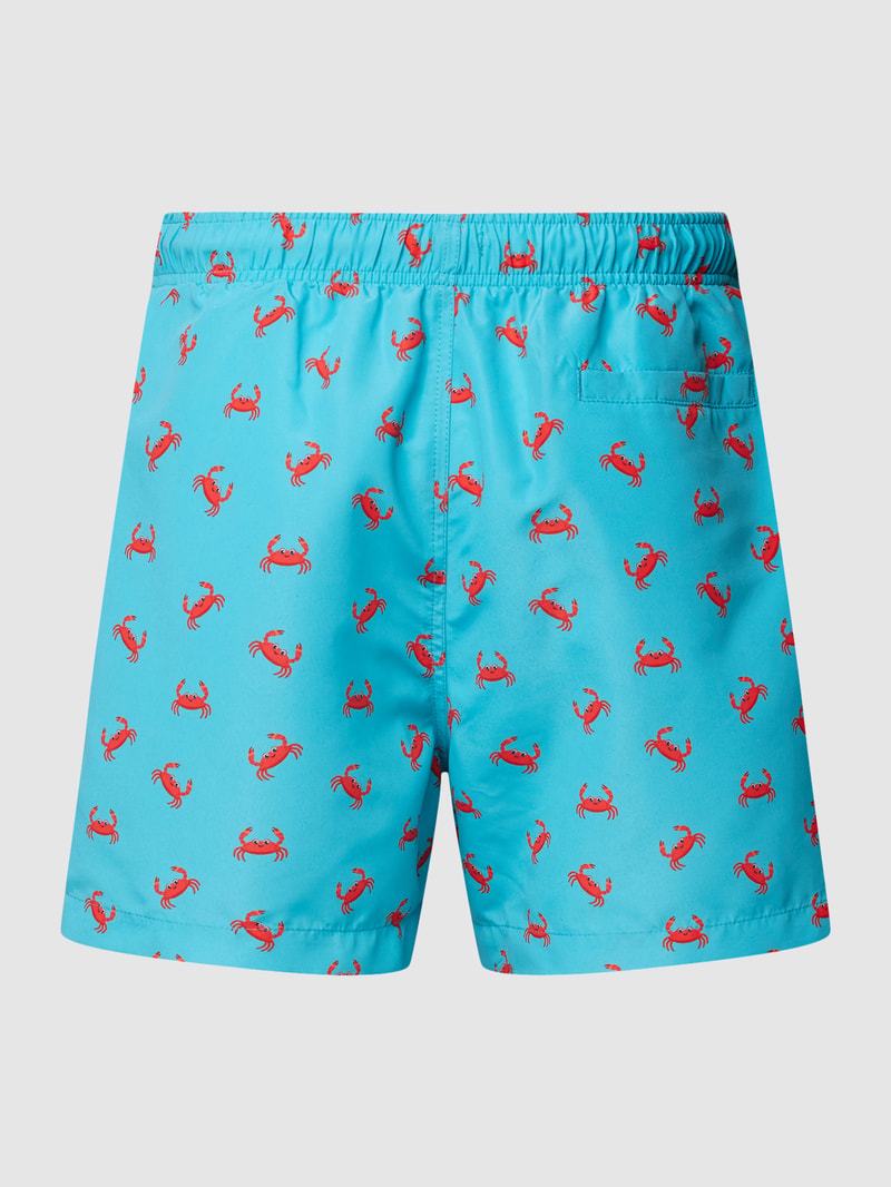 Badehose mit Allover-Muster in türkis