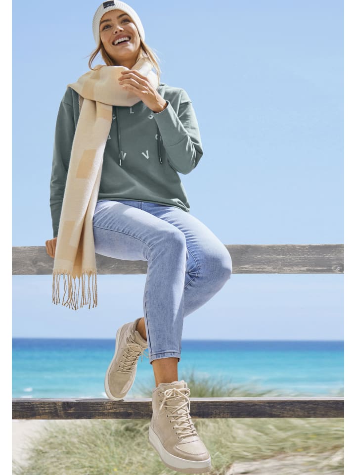 ELBSAND Schal in beige / weiß günstig kaufen 0