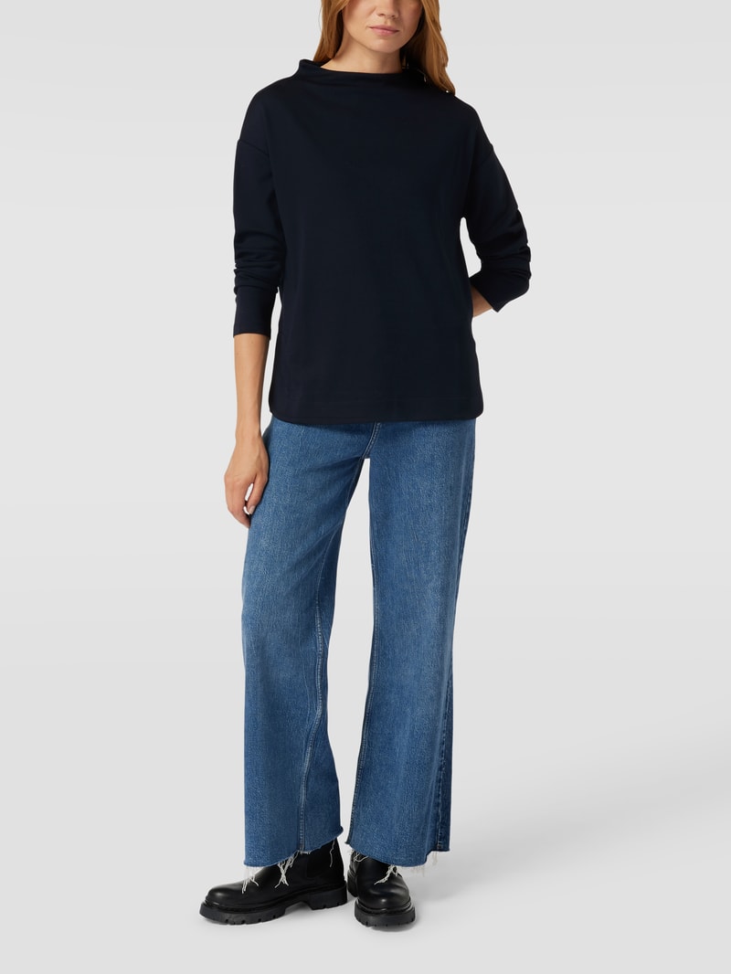 Sweatshirt mit überschnittenen Schultern in marineblau