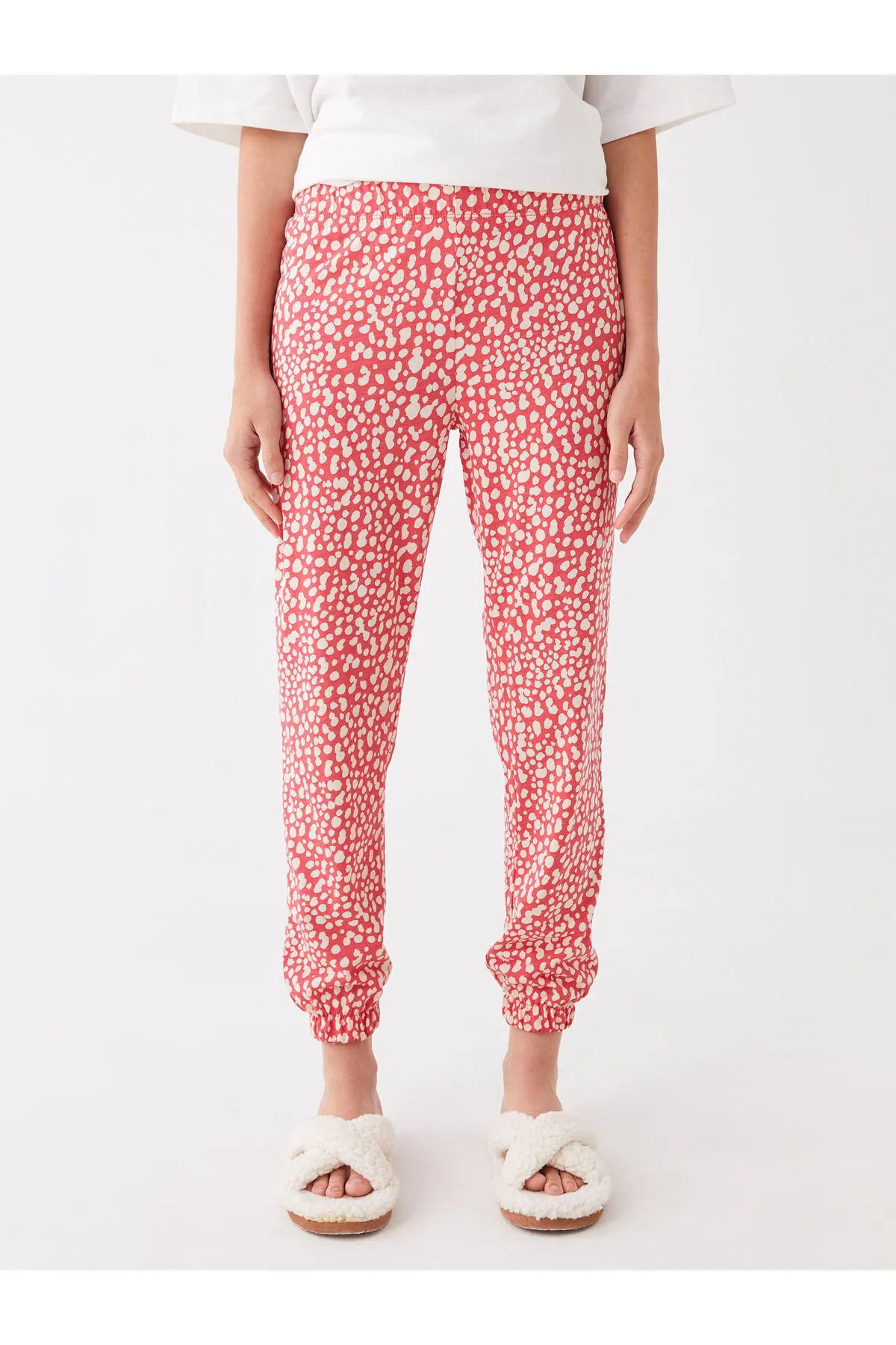 LC Waikiki  Gemusterte Jogger-Pyjamahose für Damen mit elastischem Bund