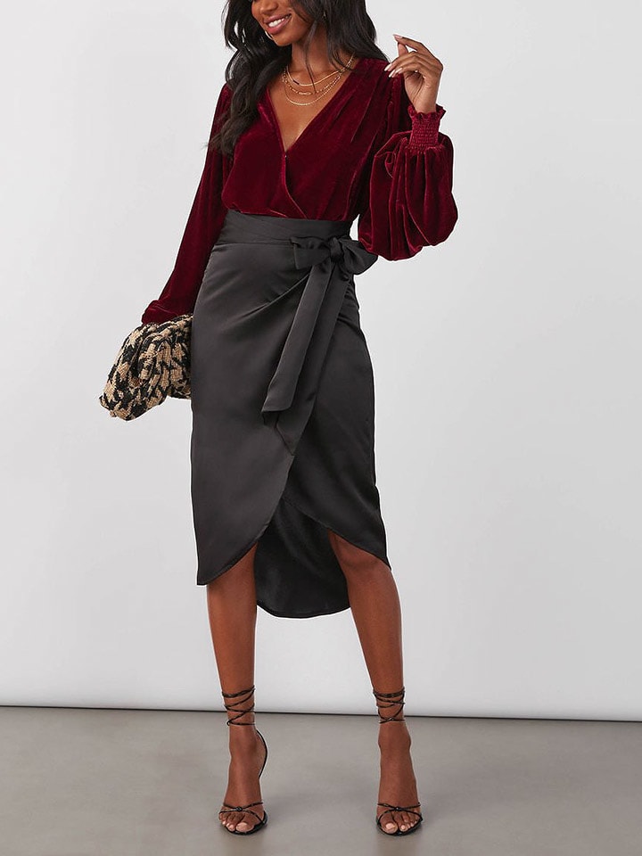 Milan Kiss Bluse in Bordeaux günstig kaufen