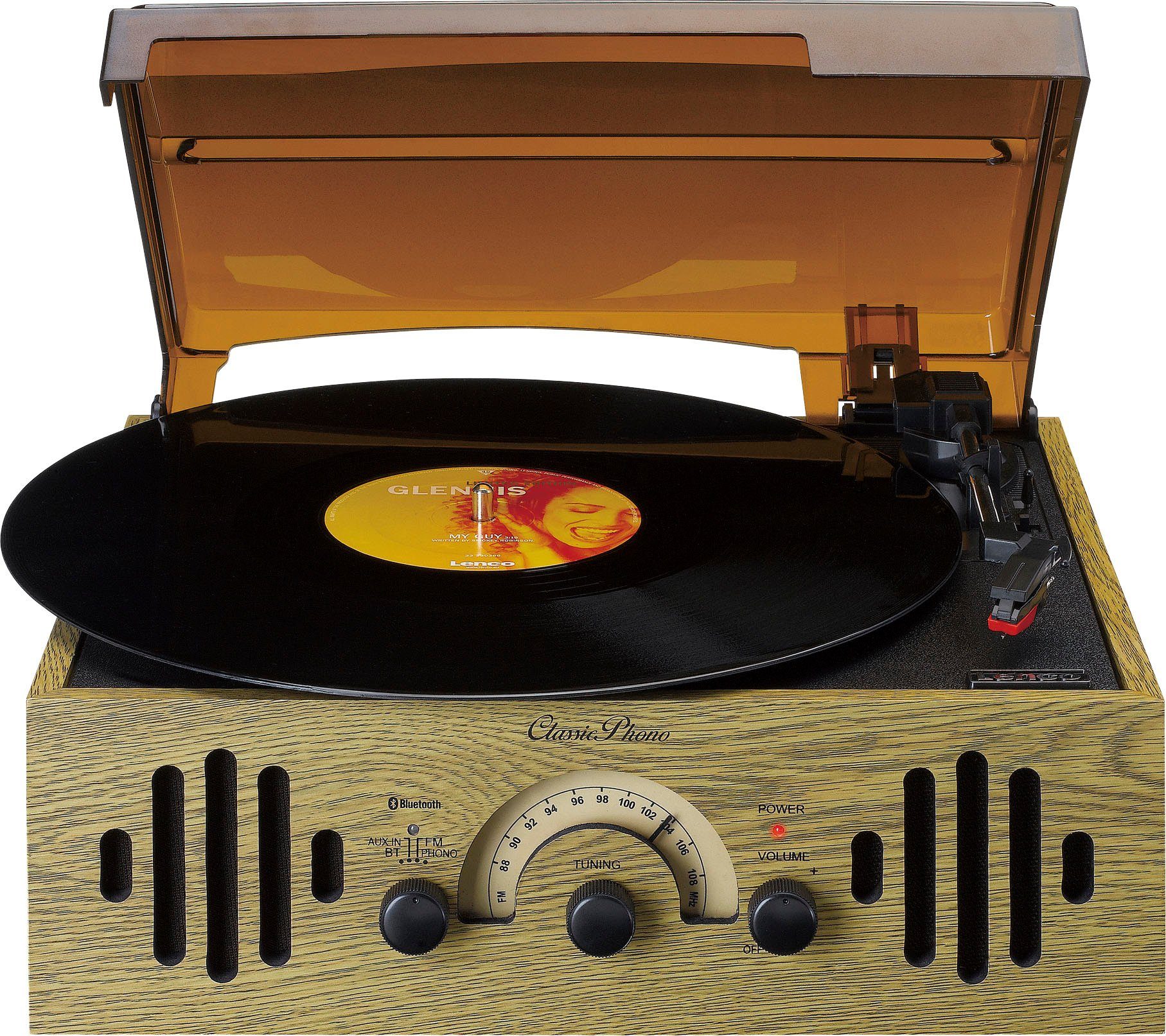 Lenco Classic Phono TT-41OK - Retro Plattenspieler Plattenspieler (Riemenantrieb)