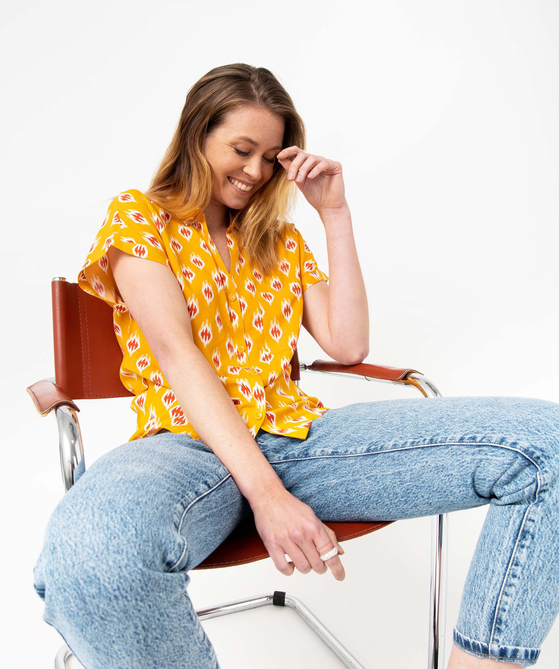 Chemise femme imprimée à manches courtes multicolore | GEMO