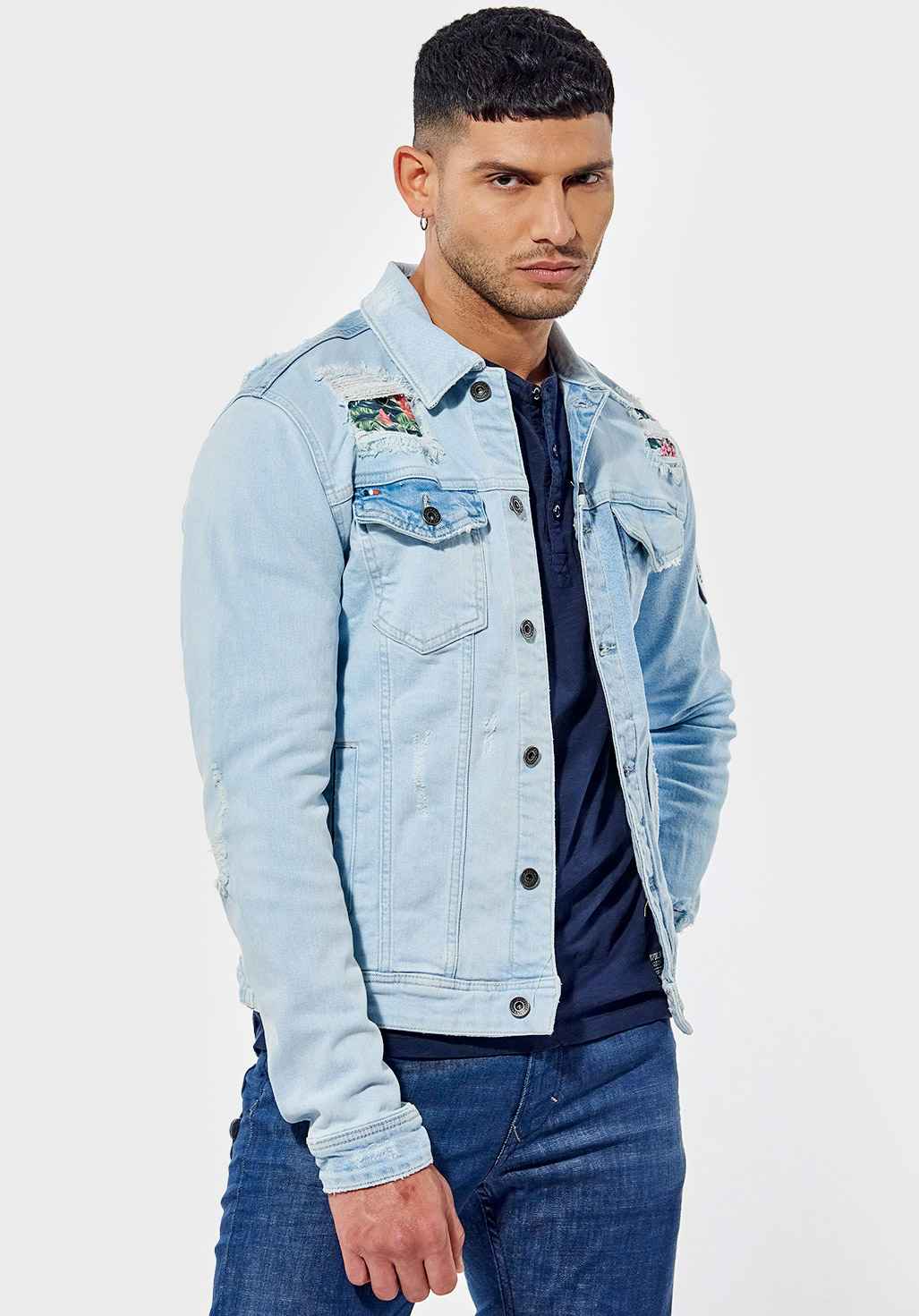 ARWAR  Veste en jean régular bleu clair Homme fantaisie