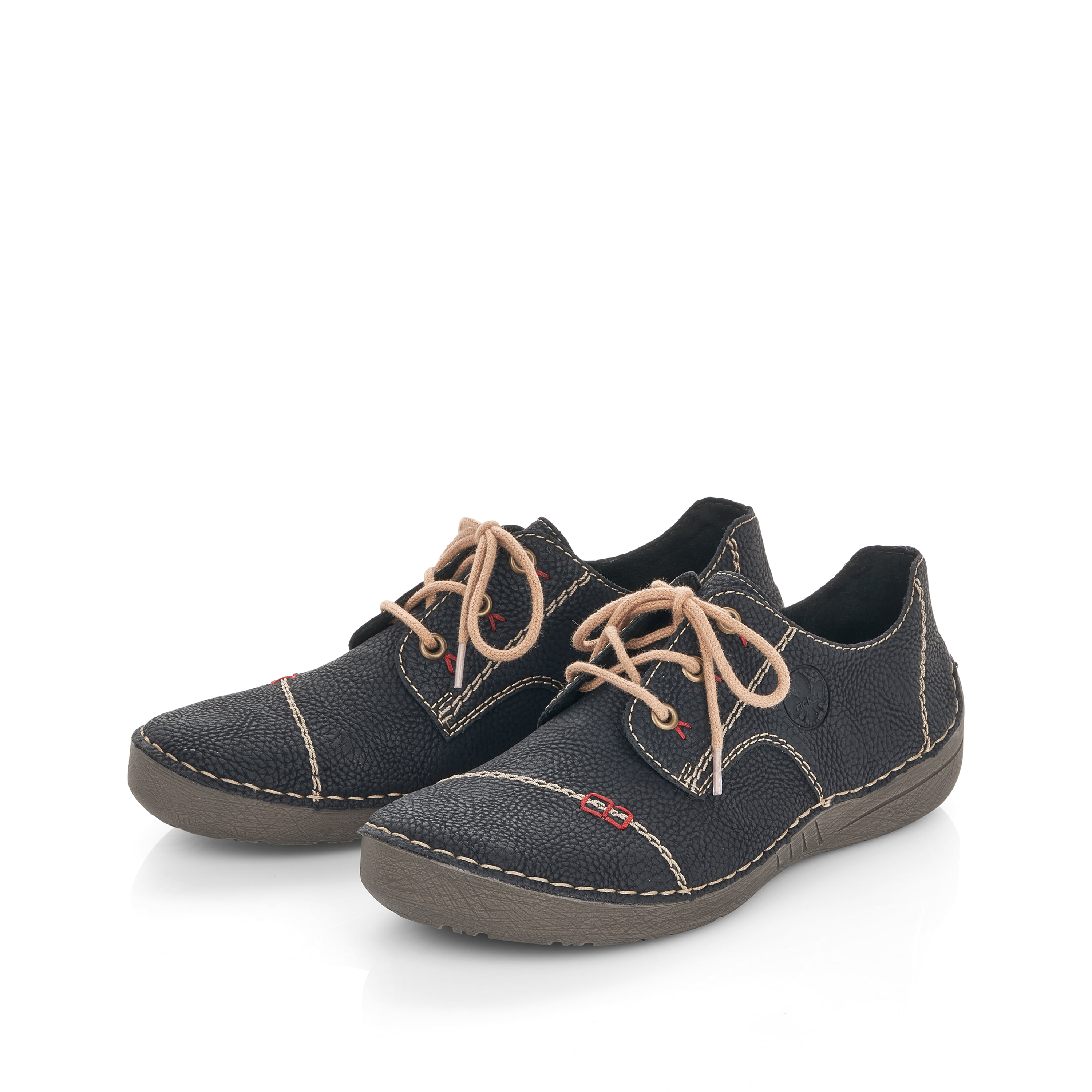 Rieker Damen Schnürschuhe asphaltschwarz
