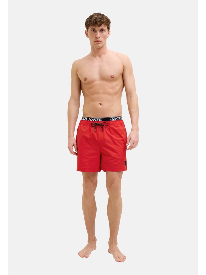 Jack & Jones Bade-Shorts 'Maui' in rot günstig kaufen