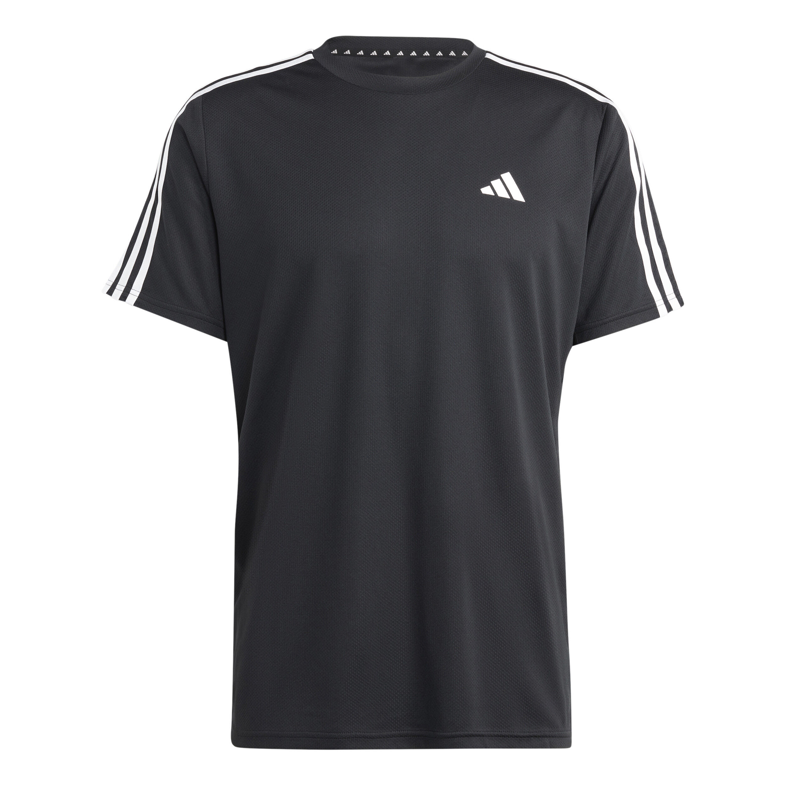 Essentials Train 3-Stripes Training T-Shirt Herren - Schwarz, Weiß
