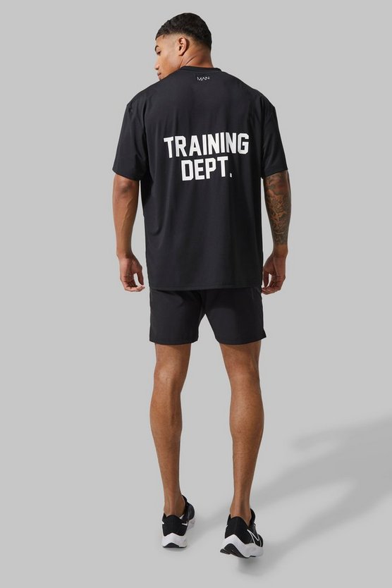 Oversize T-Shirt mit Man Active Training Dept Print
