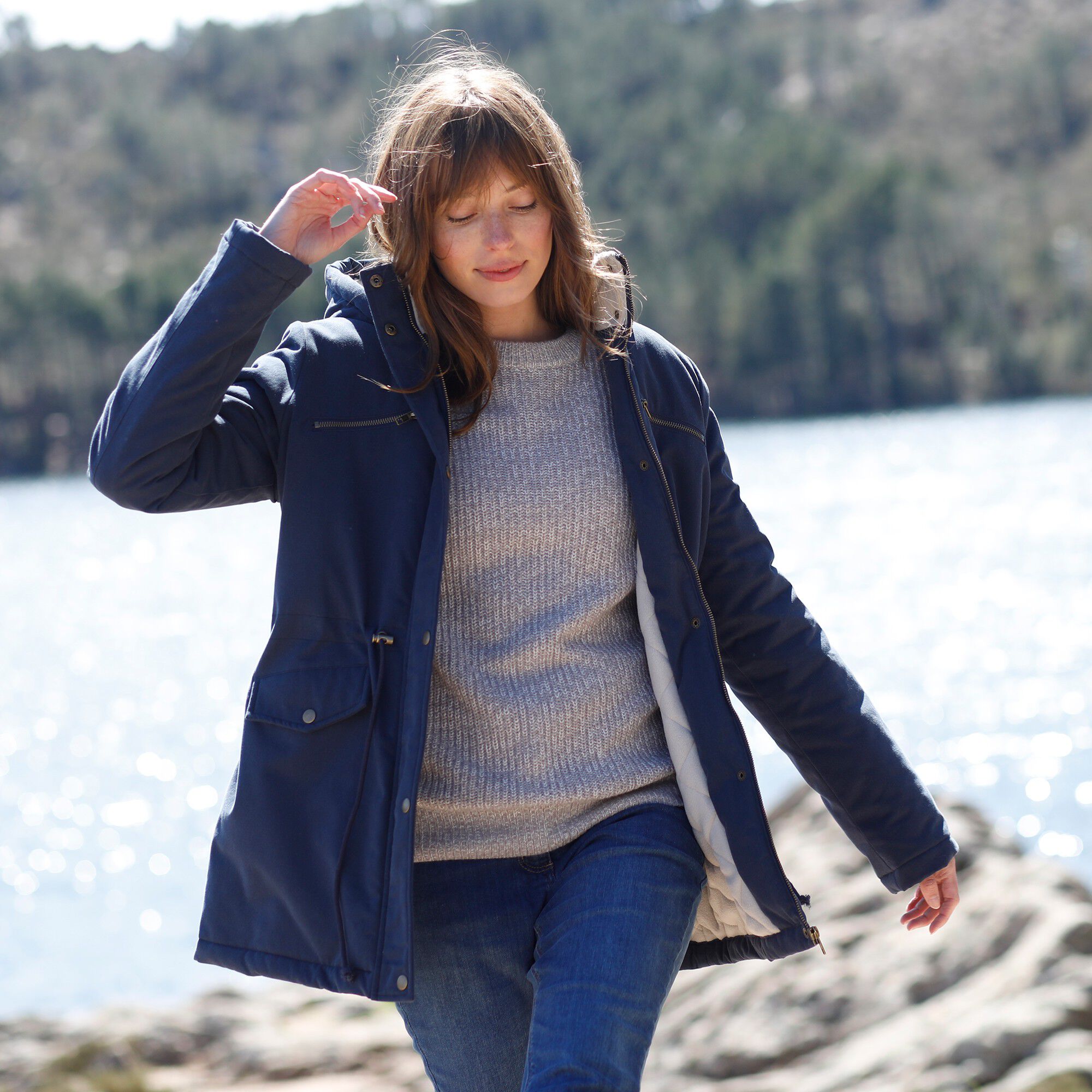 Parka déperlante doublée maille polaire