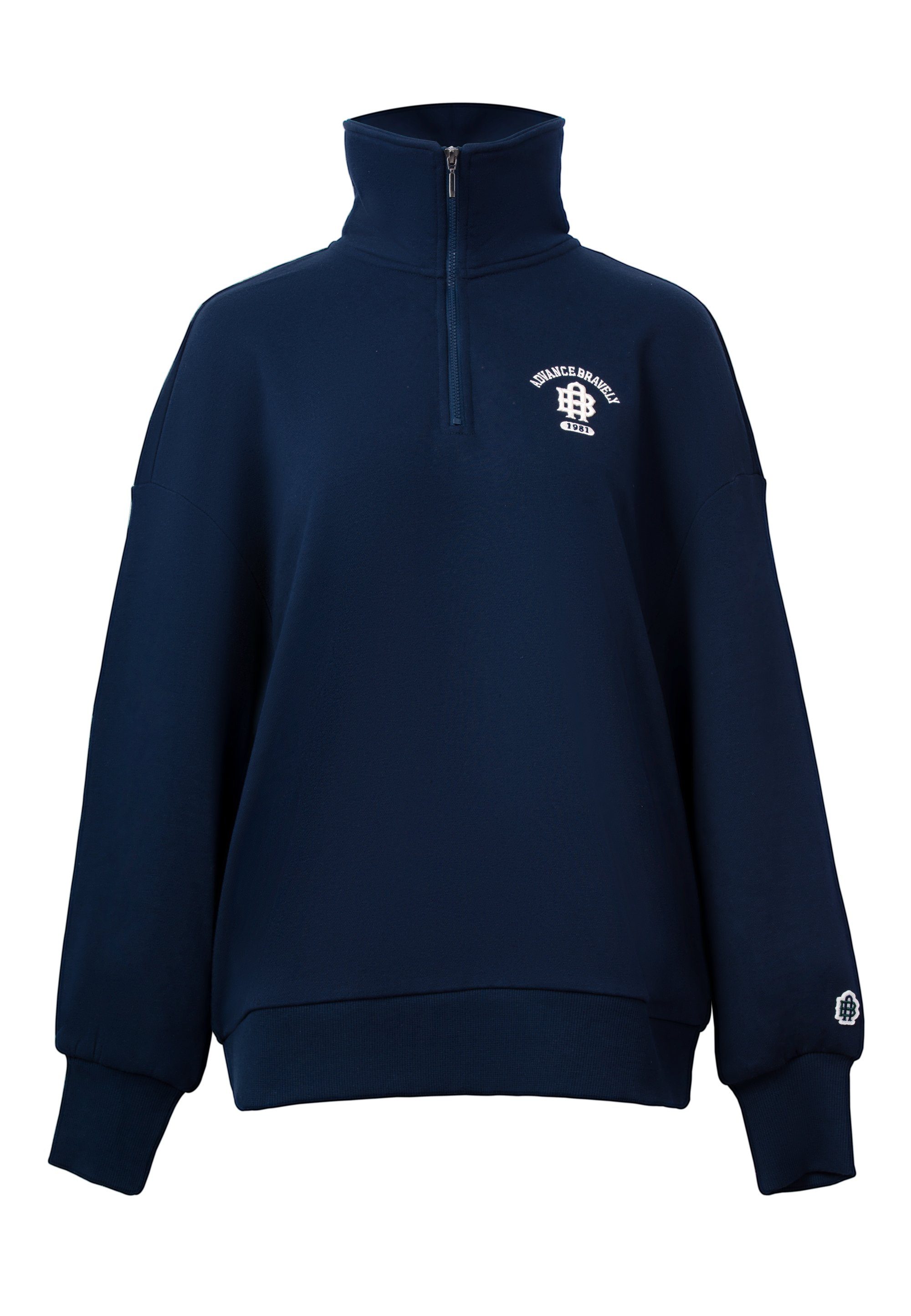 GIORDANO Sweatshirt mit hochwertigem Reißverschluss