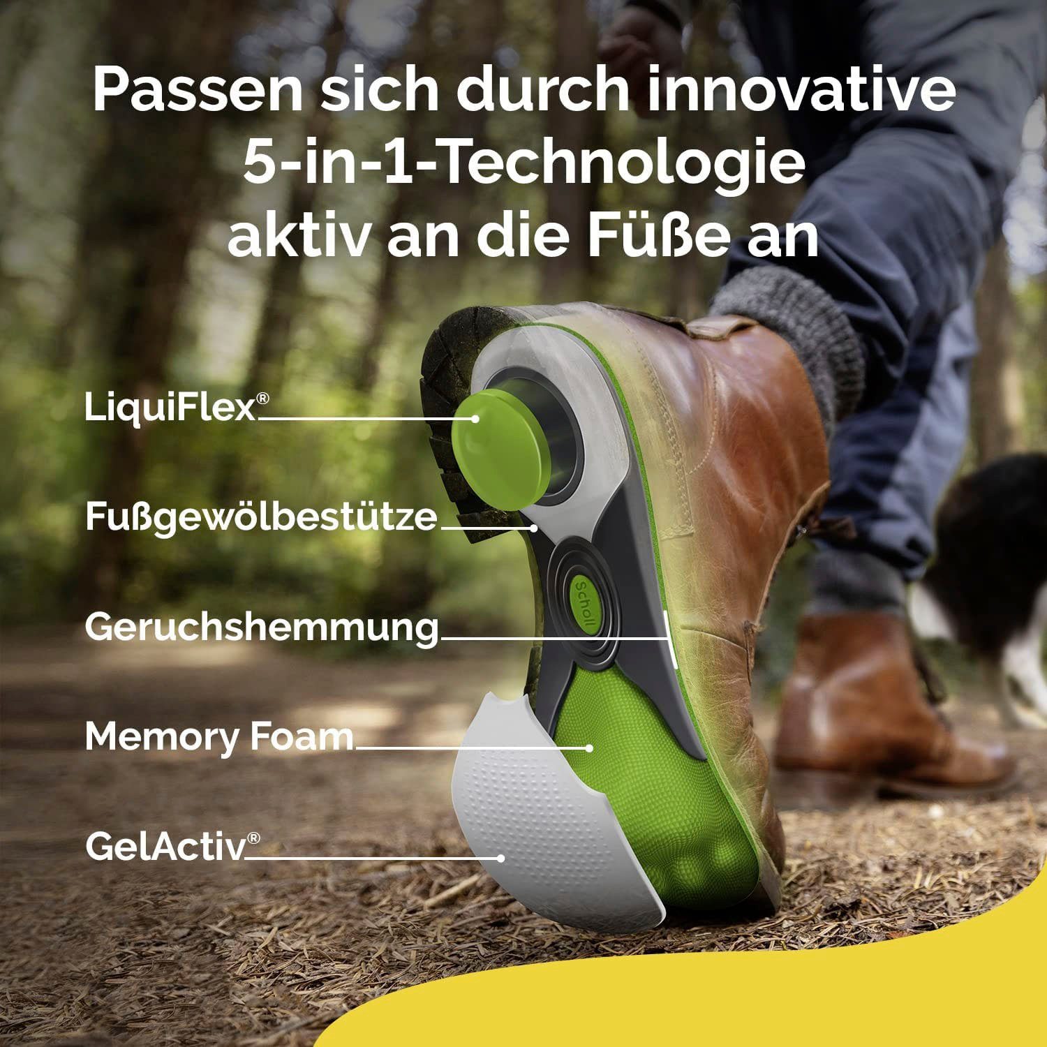 Scholl Einlegesohlen LiquiFlex Everyday, Komforteinlegesohlen - Mehr Polsterung durch Memory Foam