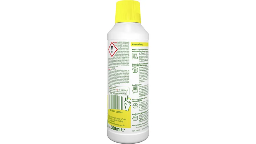 HEITMANN Reine Citronensäure flüssig 500 ml
