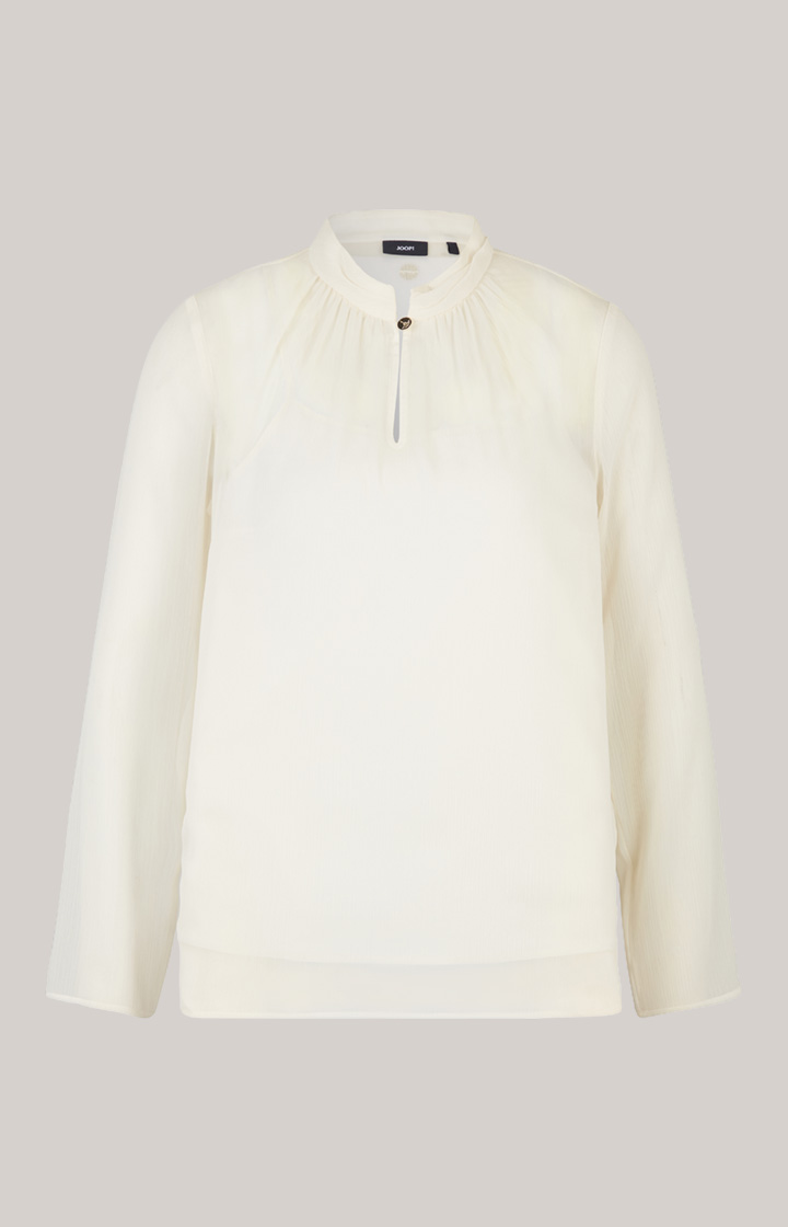Chiffon-Bluse in Creme