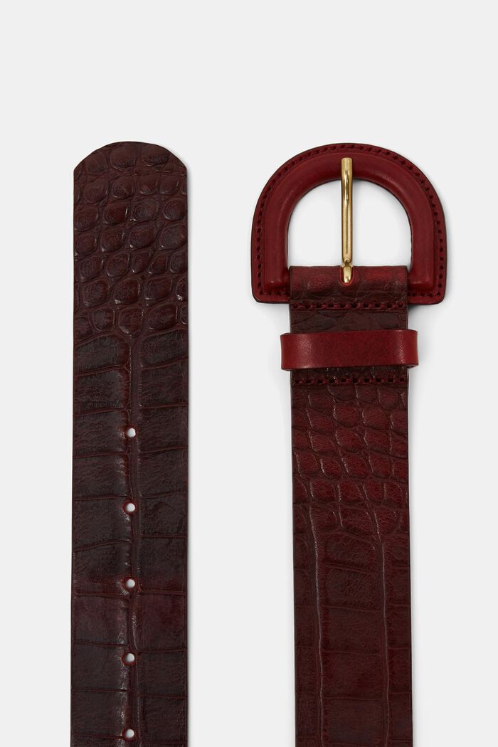 Ledergürtel in strukturierter Croco-Optik