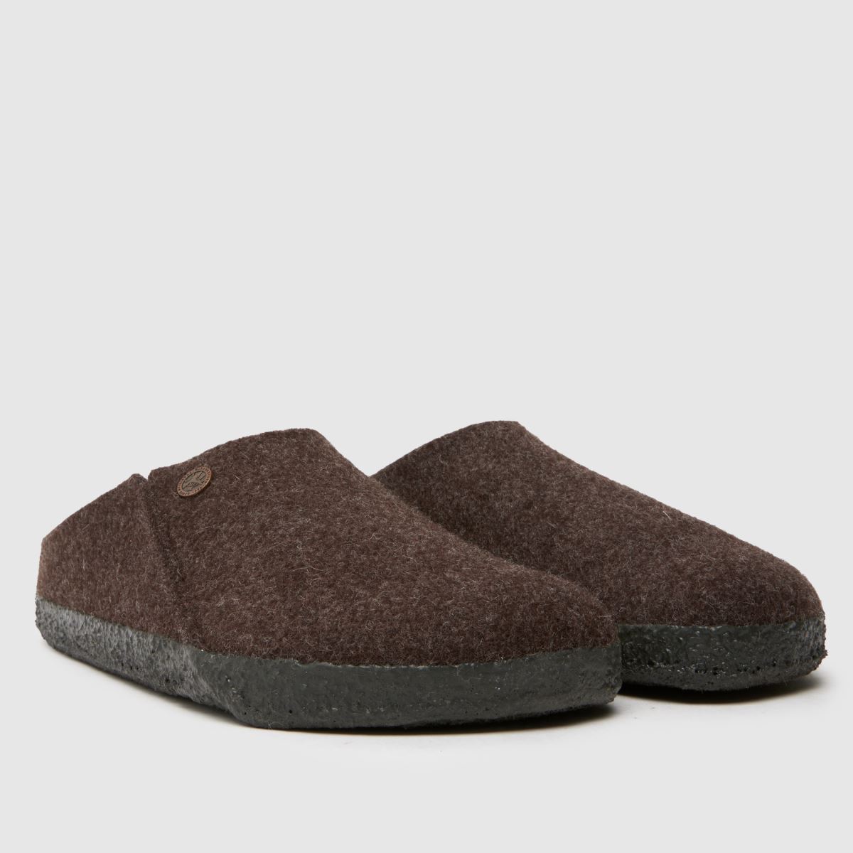 BIRKENSTOCK – Zermatt – Bruna tofflor i fårskinn