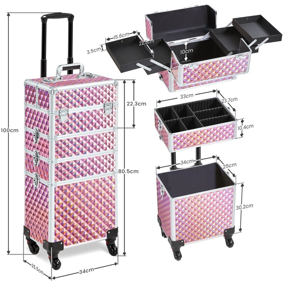 Yaheetech Kosmetikkoffer, Friseurkoffer Schminkkoffer Beauty Case