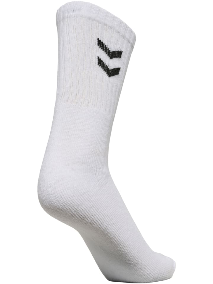 Hummel 6-er Set Sport Freizeit Basic Socken mit Logo in Weiß-2 günstig kaufen