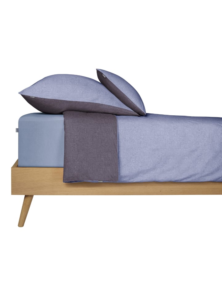 Schiesser 2er-Set: Renforcé-Kissenhüllen in Blau günstig kaufen 40 x 80 cm