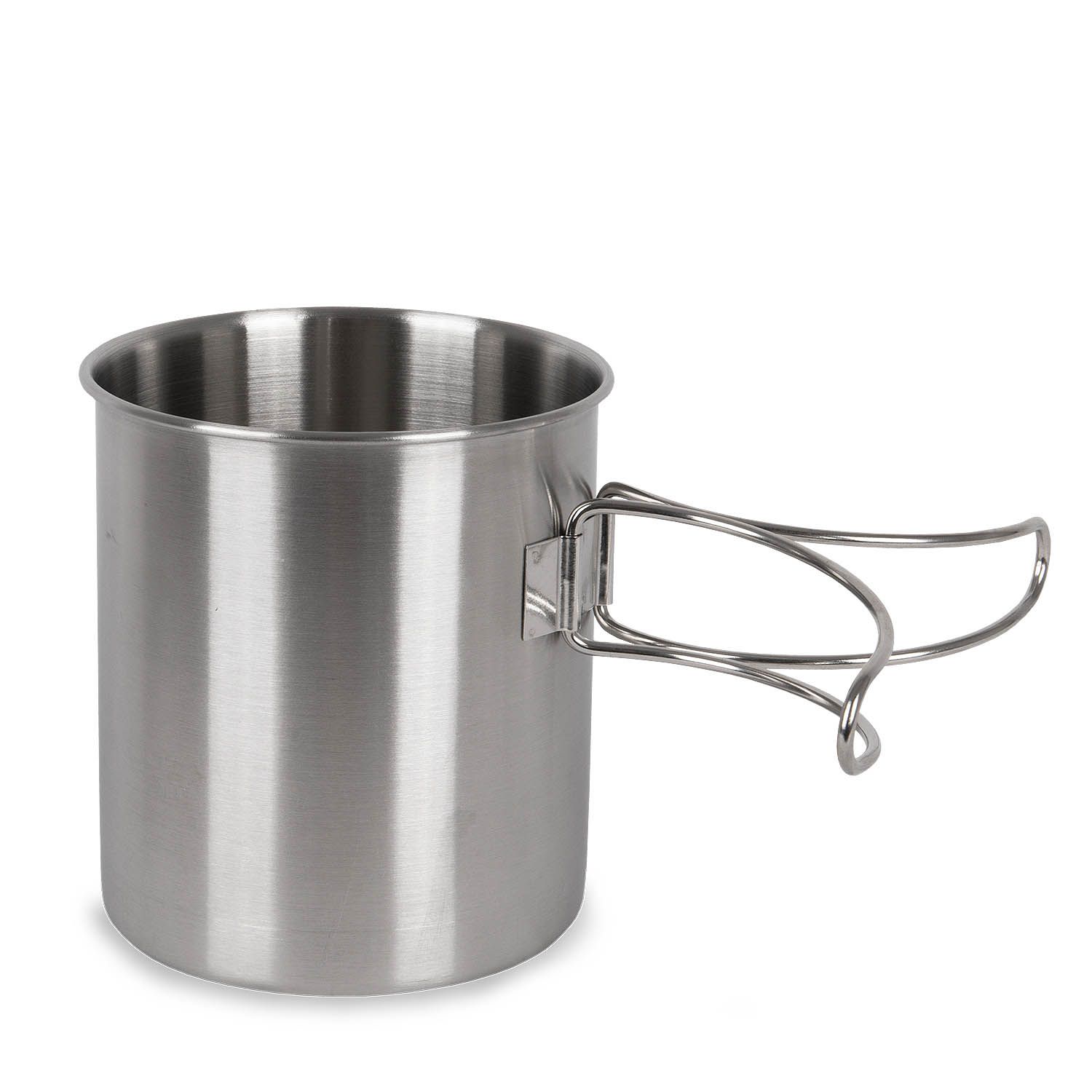 Edelstahl Trinkbecher mit Klappgriffen