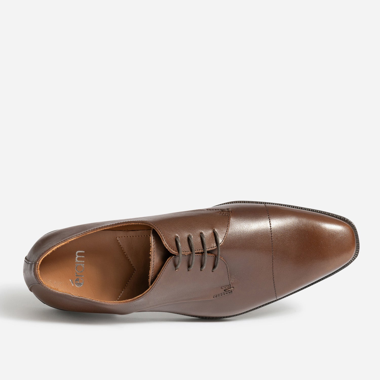 Derby marron en cuir