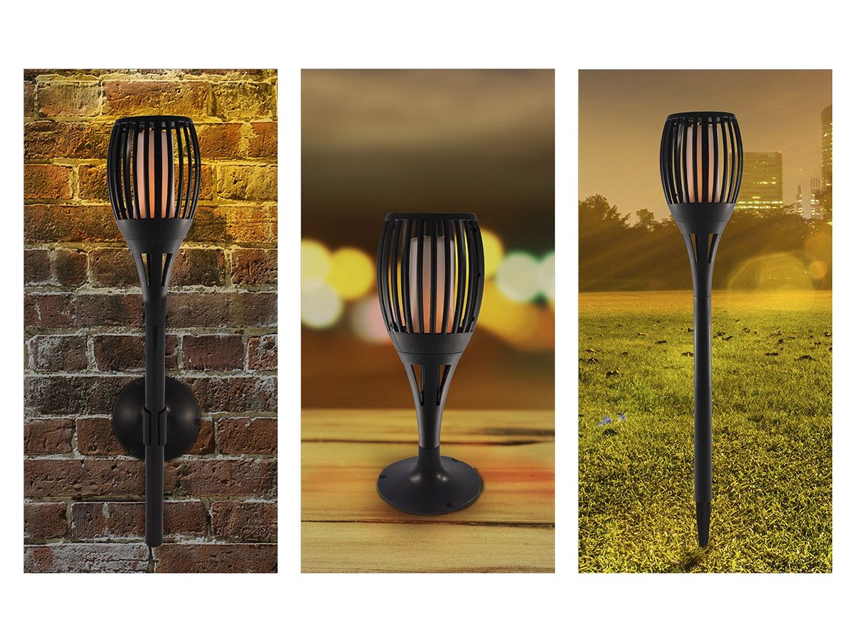 Solar LED Flamme Gartenfackel