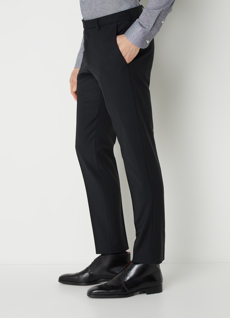 Pantaloni Strelson Flex Cross Mercer Slim Fit din amestec de lână
