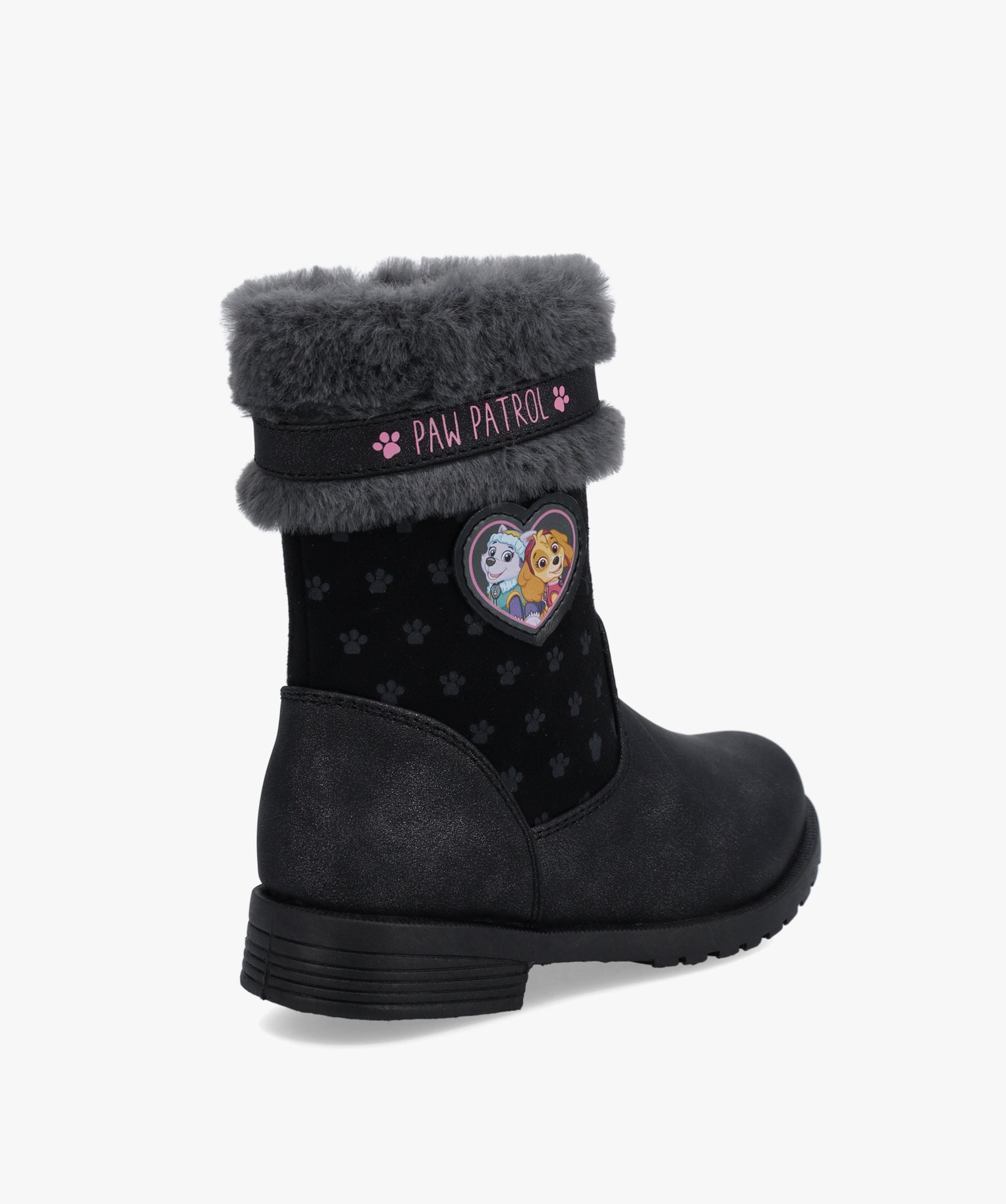 Boots fourrées fille dessus métallisé – Pat’Patrouille noir | GEMO