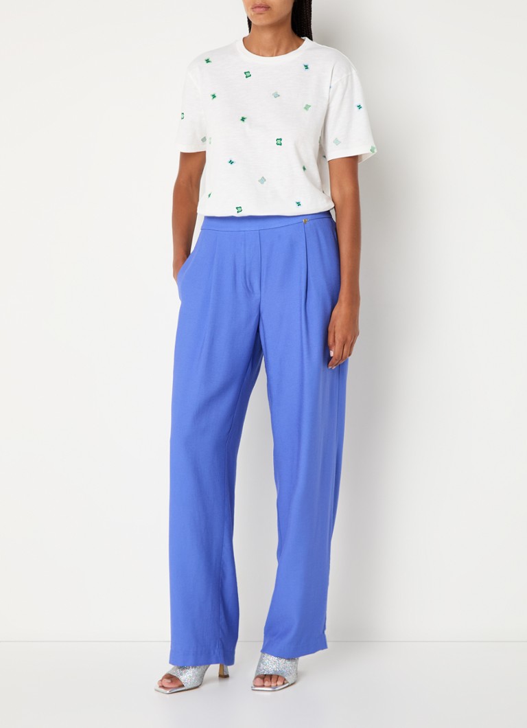 Pantaloni a vita alta e gamba larga con tasche laterali di Fabienne Chapot Neale.