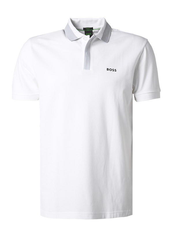 BOSS Green, Polo-Shirt, Regular Fit, Baumwoll-Piqué, weiß