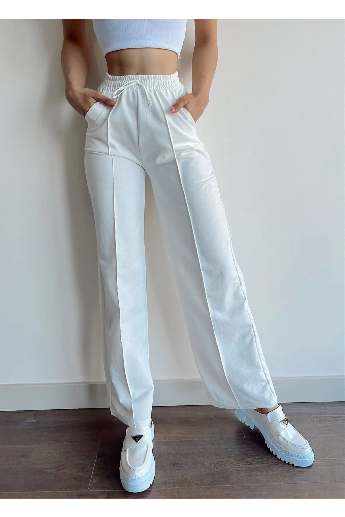 IŞILDA  Damenbekleidung, lockere Hose mit elastischem Bund