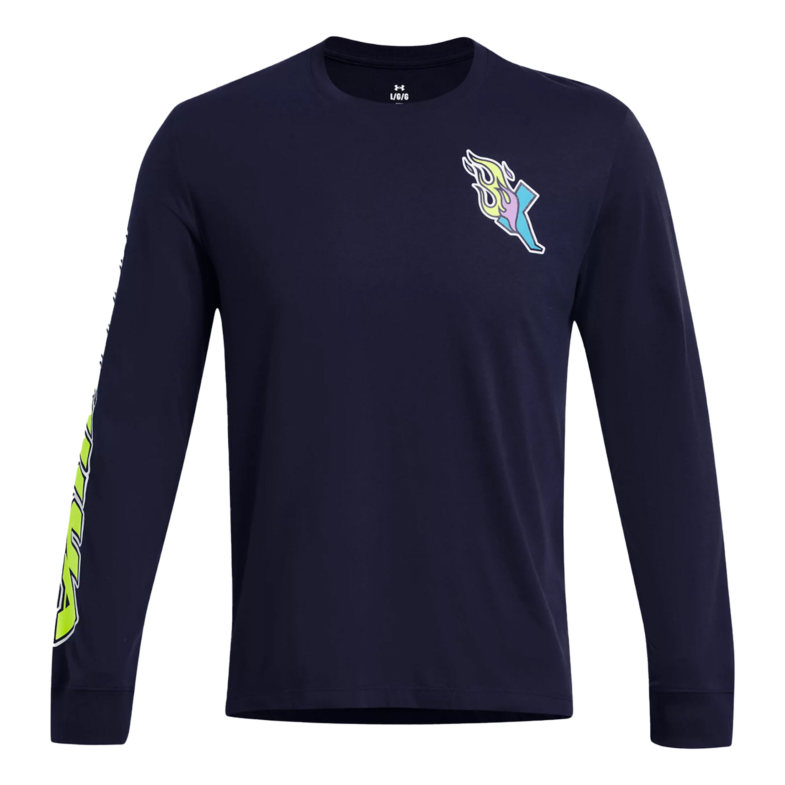 Run Everywhere Lauftop Herren - Dunkelblau, Neongelb